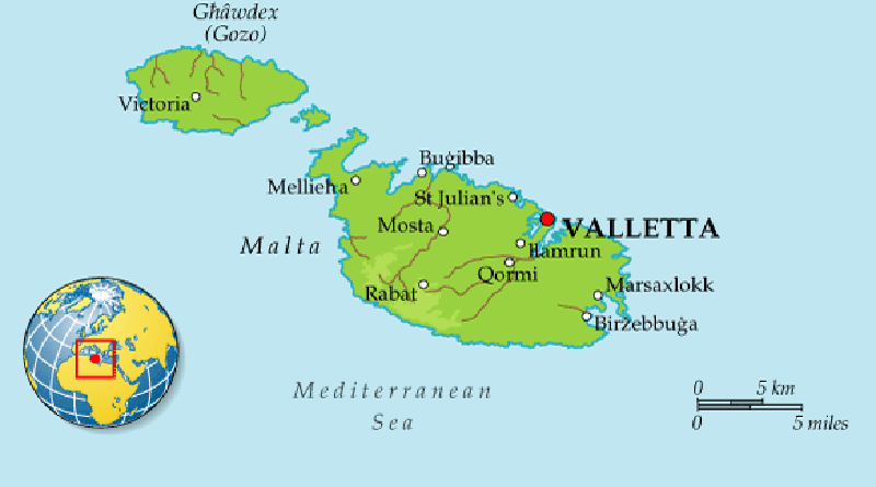 Карта Мальты