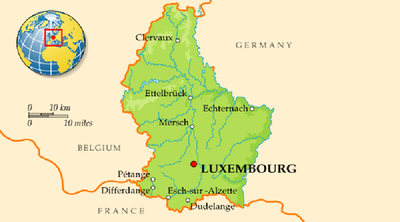 Карта Люксембурга